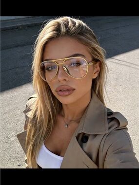Affordable Fashion Finds Gold Aviator Glasses for Women